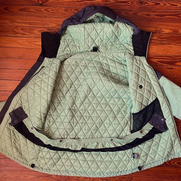 Flylow Sarah Insulated Jacket in Grey/Mint, Size Medium - Picture 5 of 9